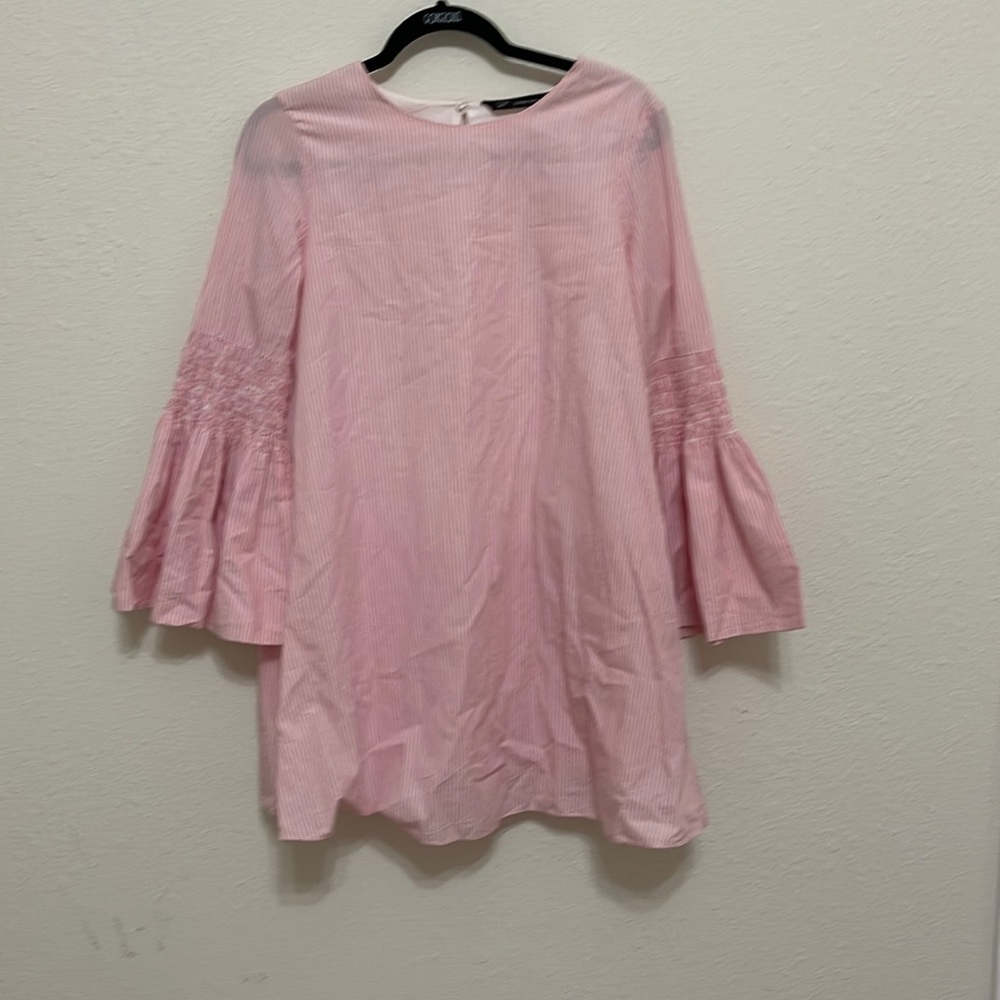 Zara Pink Tunic romper Dress SZ S